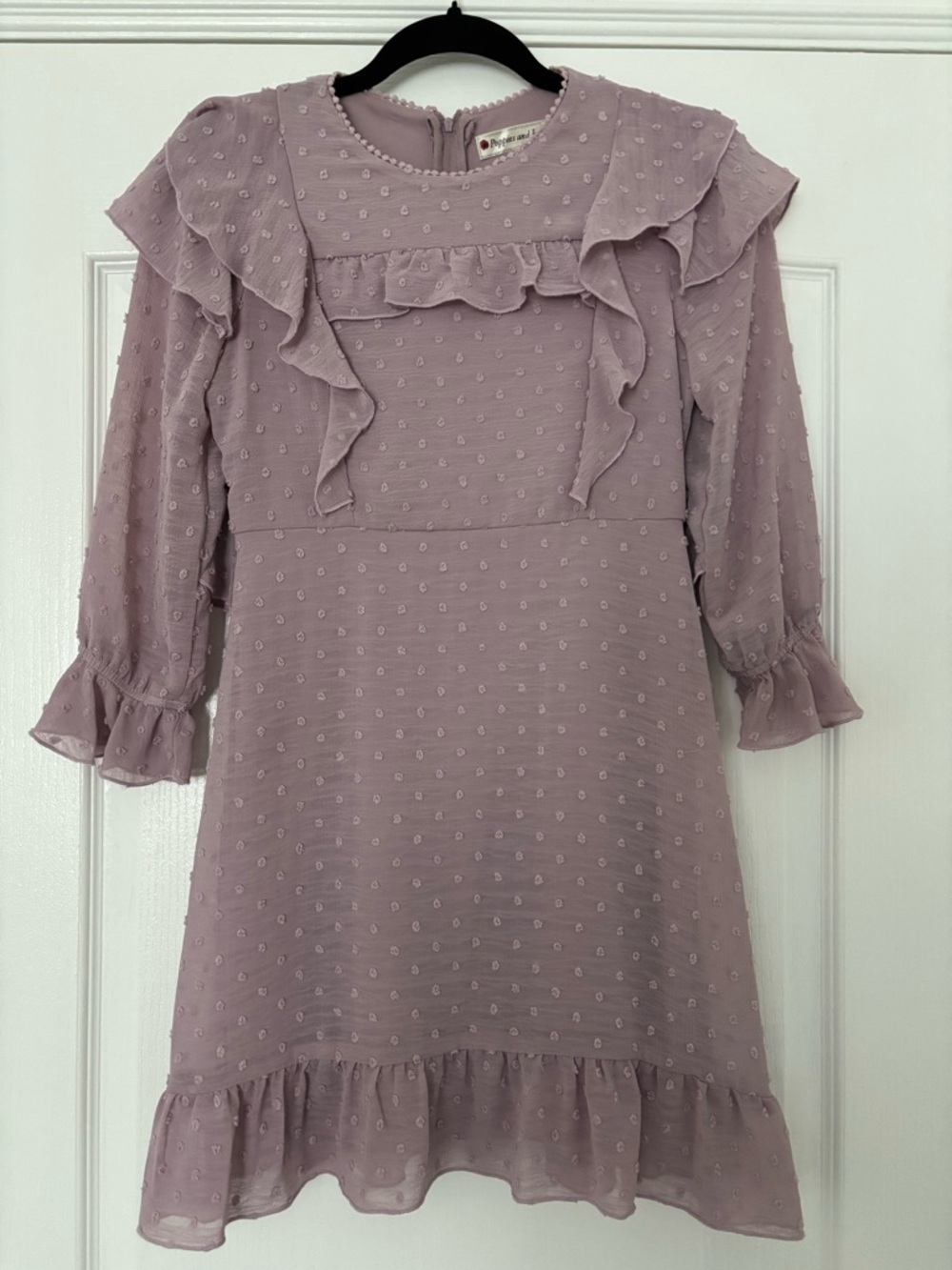 Poppies and Roses | Purple Ruffle Dress